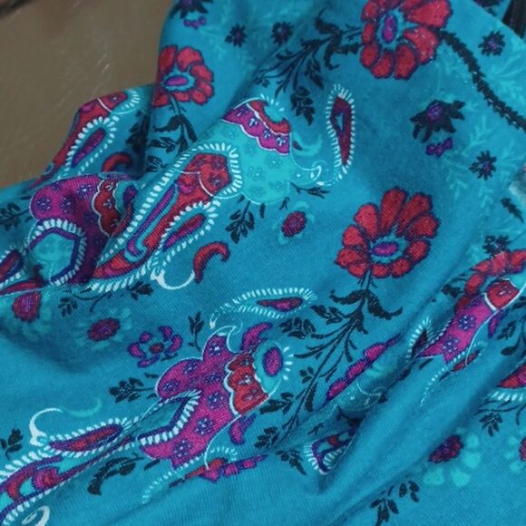 Ester Women's Maxi Blue Floral Sun Dress L Strapless L - Picture 9 of 9